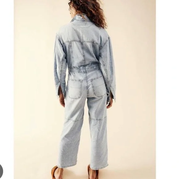 Free People Knox Coverall Morning Dew romper/jumpsuit - Picture 4 of 13